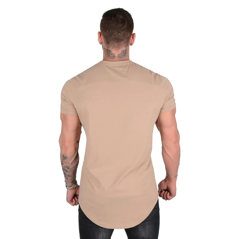 Men\'s quick-drying round-neck printed short-sleeved men\'s T-shirt European and American sports jogging training fitness T-shirt