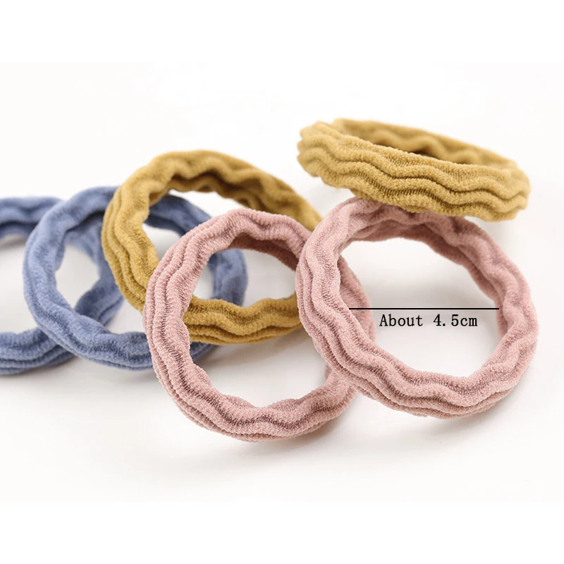 10PCS/Lot Elastic Seamless Hair Bands Simple Wave Solid Color Headband For Women Girls Thick Hair Headwear Hair Accessories Gift