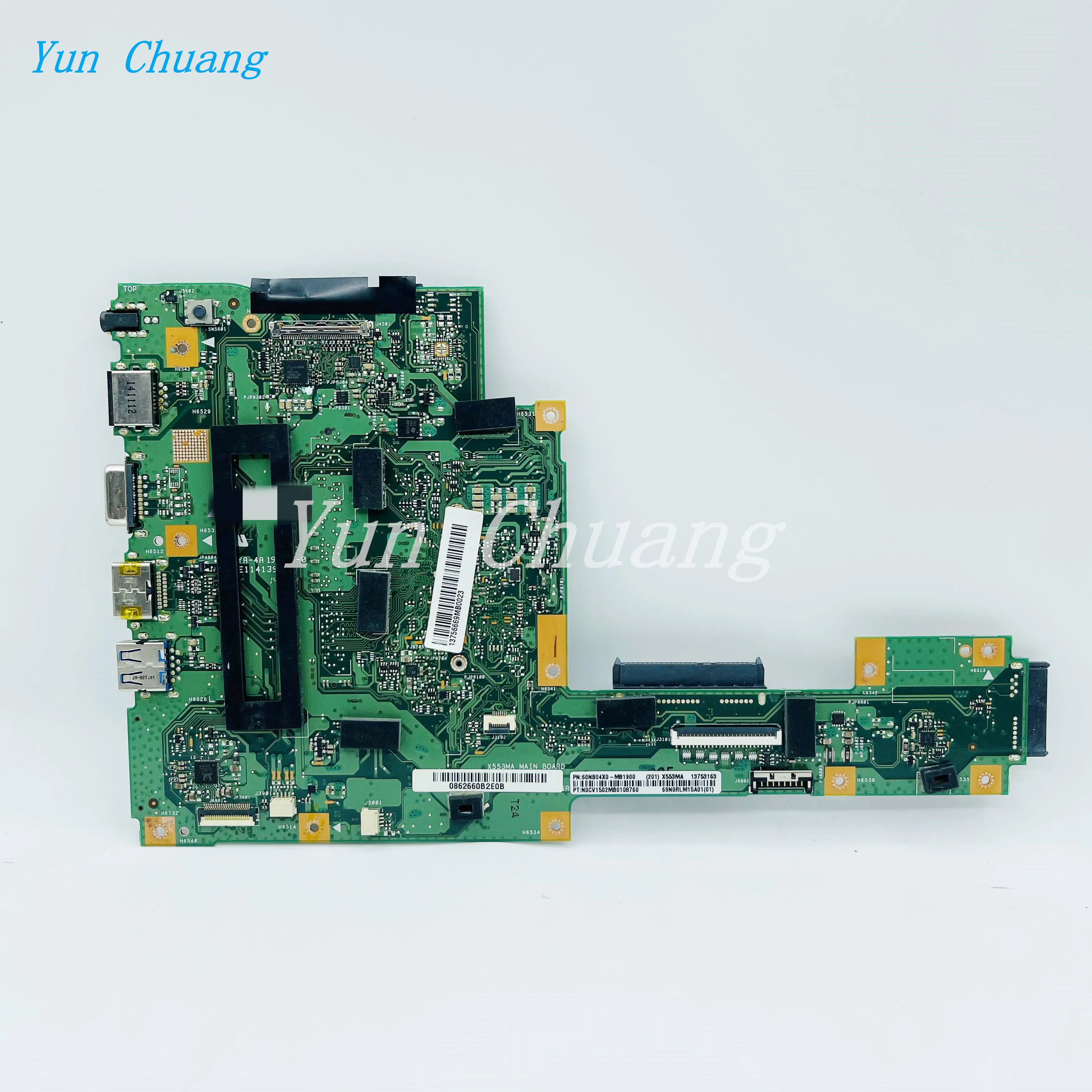 Imagem -03 - Laptop Motherboard Mainboard para Asus X553ma X553m F553m com N3540 N3530 Cpu Ddr3l 100 de Trabalho X553ma F553ma