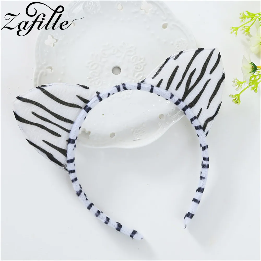 Diademas de niña para bebés, disfraz de fiesta de cumpleaños, accesorios para el cabello para niña, Animal, leopardo, orejas de gato, diademas para niños, accesorios para niños