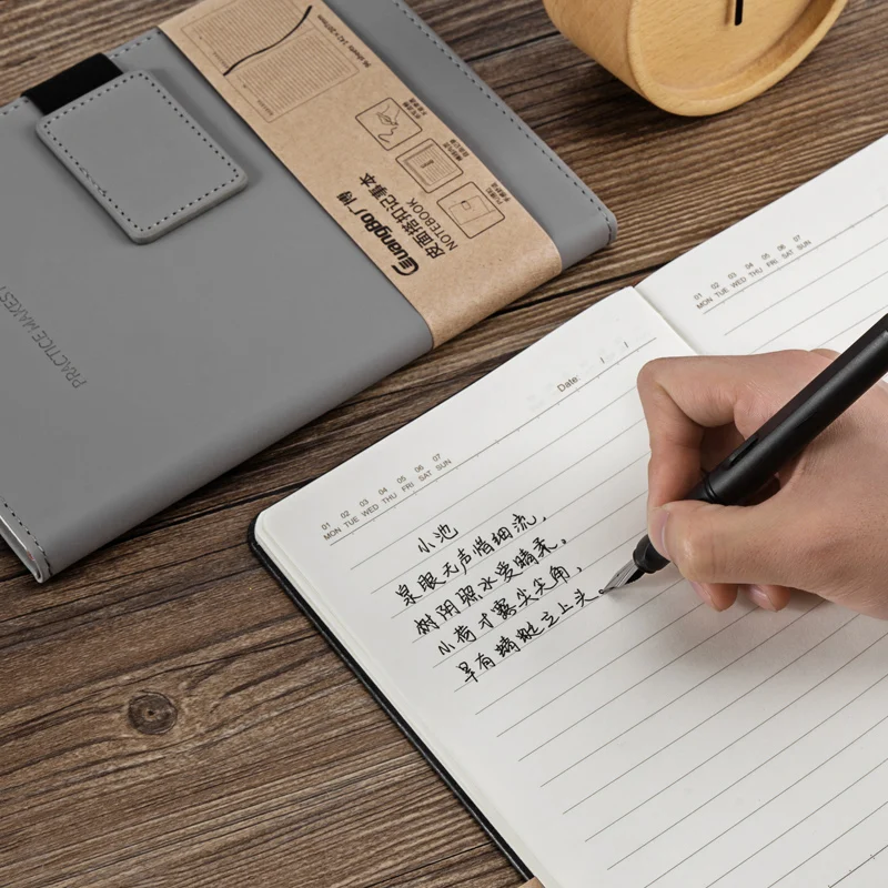 مفكرة A5 للأعمال من غوانبو ، مفكرة بإبزيم جلدي قديم ، مفكرة اجتماعات لطلاب الكلية