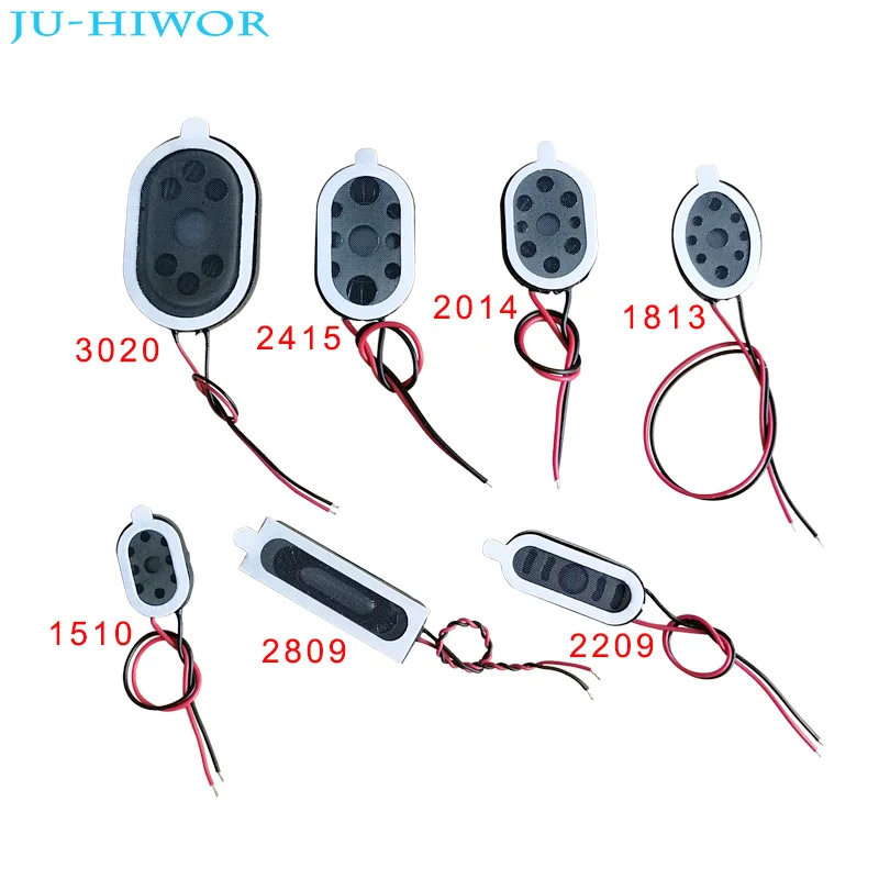 Acoustic Speaker 2415 1524 Oval Tablet Phone MP3 Loudspeaker 1W 8 Ohms 24*15*4mm With Wires DIY Audio Accessories