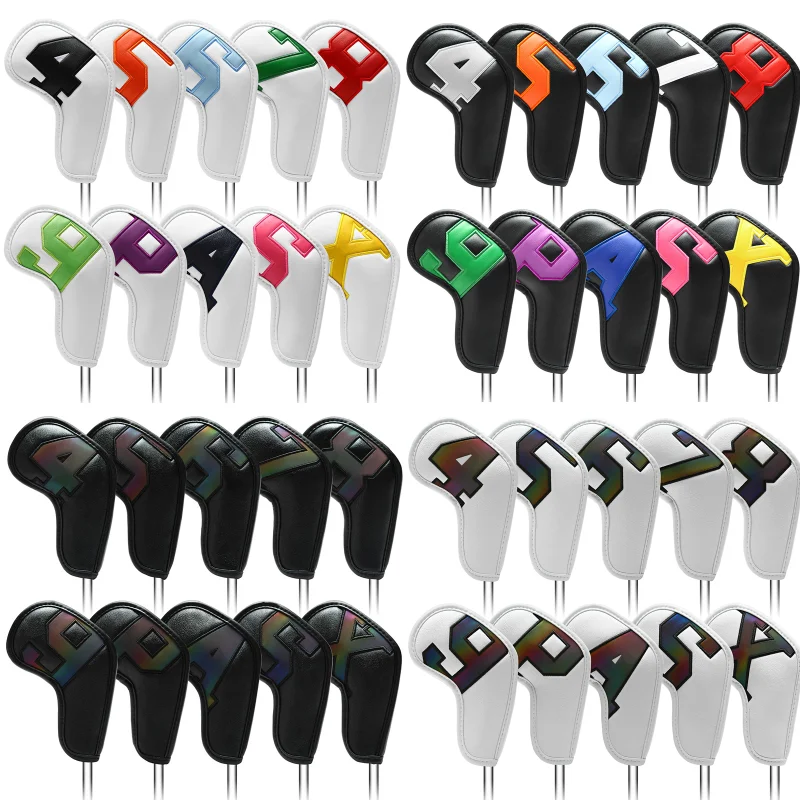 Gradients Number Golf Iron Head Covers Iron Headovers Wedges Covers 4-9 ASPX 10pcs Golf fan supplies