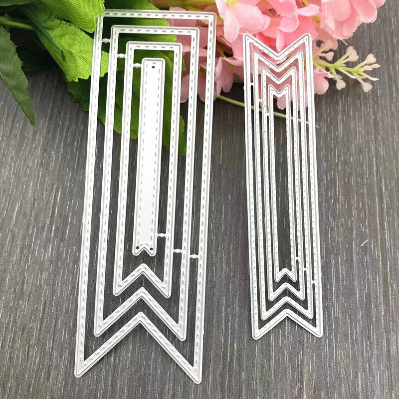 2Pcs/set Label Metal Cutting Dies Stencil Template Die Cut Scrapbooking Embossing Dies Art Decoation Craft Knife Mold