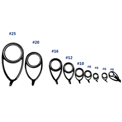 KL Guide Stainless Steel Single Foot Mold, Copy Fuji SIC Ring for Spinning Rod, 9Pcs per Set