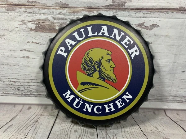 Paulaner Munchen 1634 Metal Ball Metal Wall Sign Pub Bar Man Cave