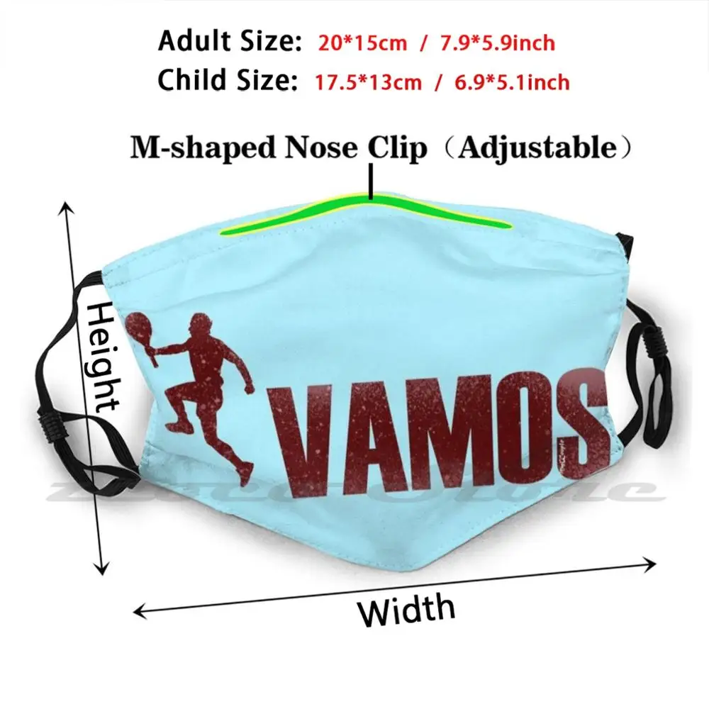 Comeon R Masker Volwassen Kind Wasbare Pm2.5 Filter Logo Creativiteit Komen Op Win Waan Tennis Roland Rafa Nadal Sterkte Roger