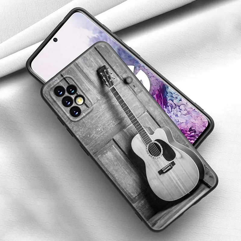 Music Score Musical Violin Guitar Case For Samsung Galaxy A12 A22 A21S A02S A31 A32 A50 A51 A70 A71 A72 A11 A10S A20S A52 S 5G