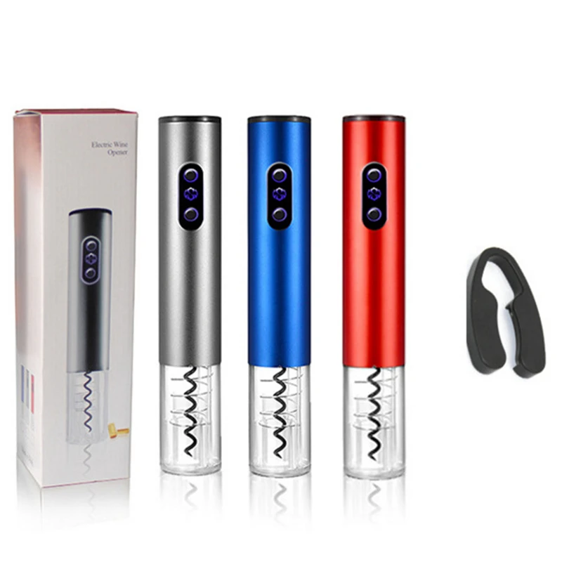 

Automatic Wine Beer Bottle Opener Corkscrew Kit Electric Corkscrew With Foil Cutter Bar Tool