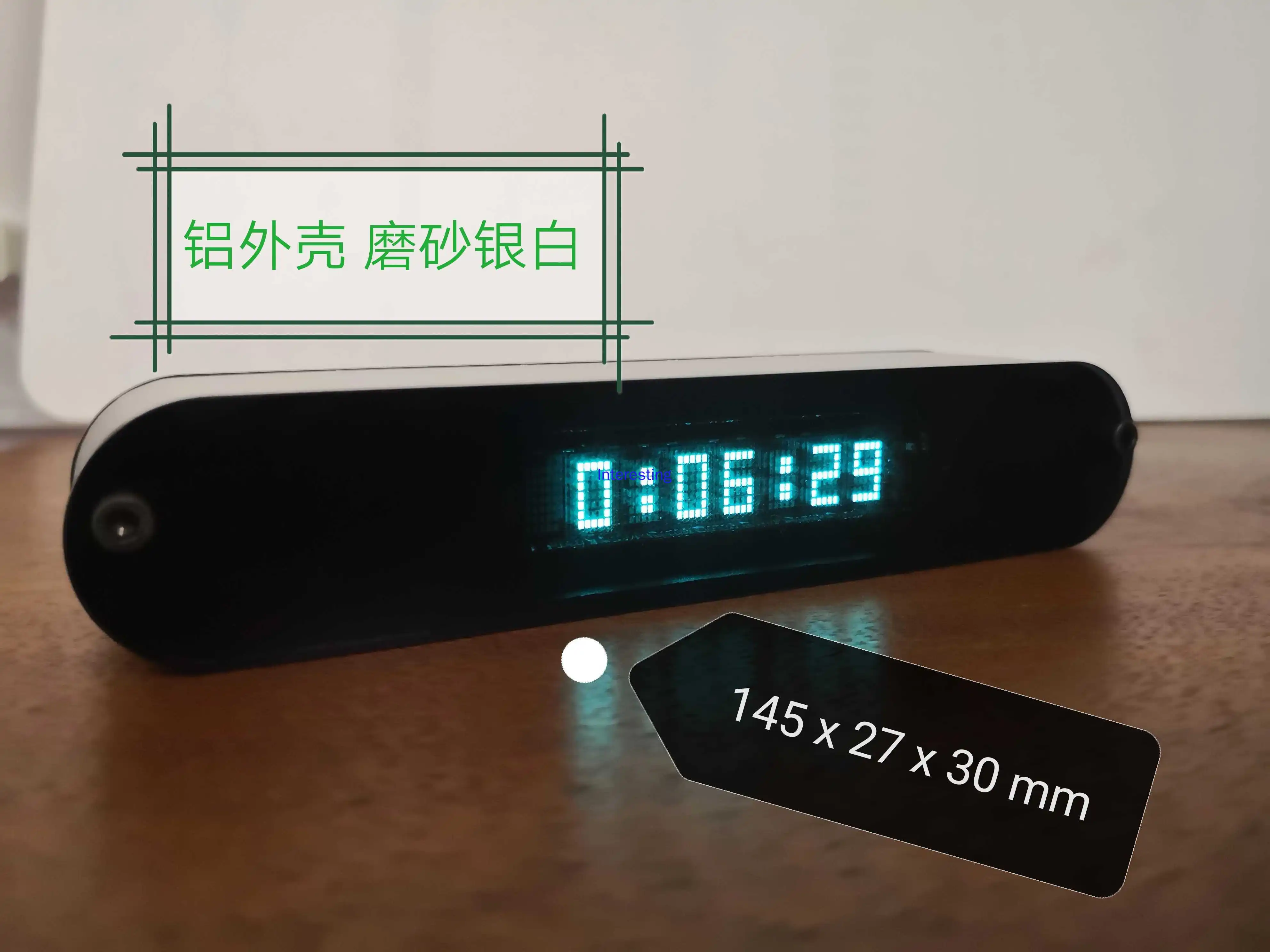 VFD Clock Phosphor Screen Clock VFD Display Page Turning Clock Car Electronic Clock VFD CLOCK