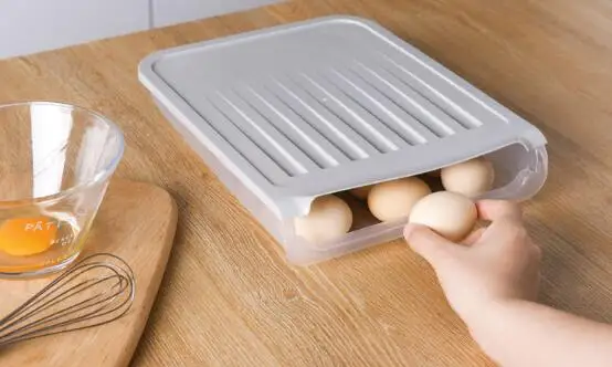 Automatic scroll and slide egg carton can stack 18 egg carton