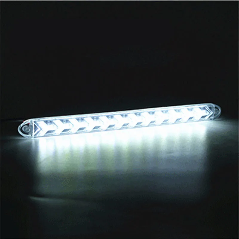 2pcs 108 LED white Car Flexible Fishbone Style DRL Strip Light Headlight Waterproof