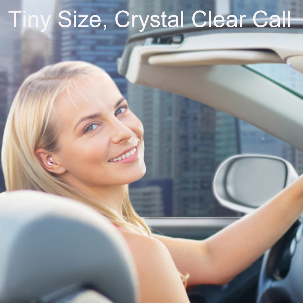 Invisible Tiny słuchawki Bluetooth 5.2 bezprzewodowa jazda pojedyncze słuchawki douszne słuchawki douszne Mini dla iPhone i telefonów z systemem Android