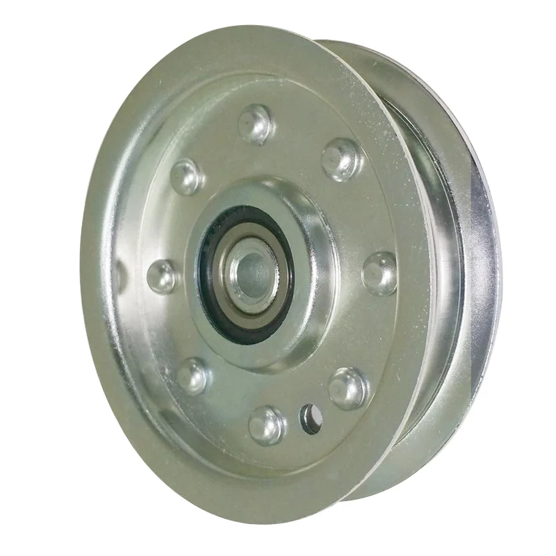 Lawn Mower Single-slot White Zinc Pulley 4.1x4.1 x 1.02inch 46\