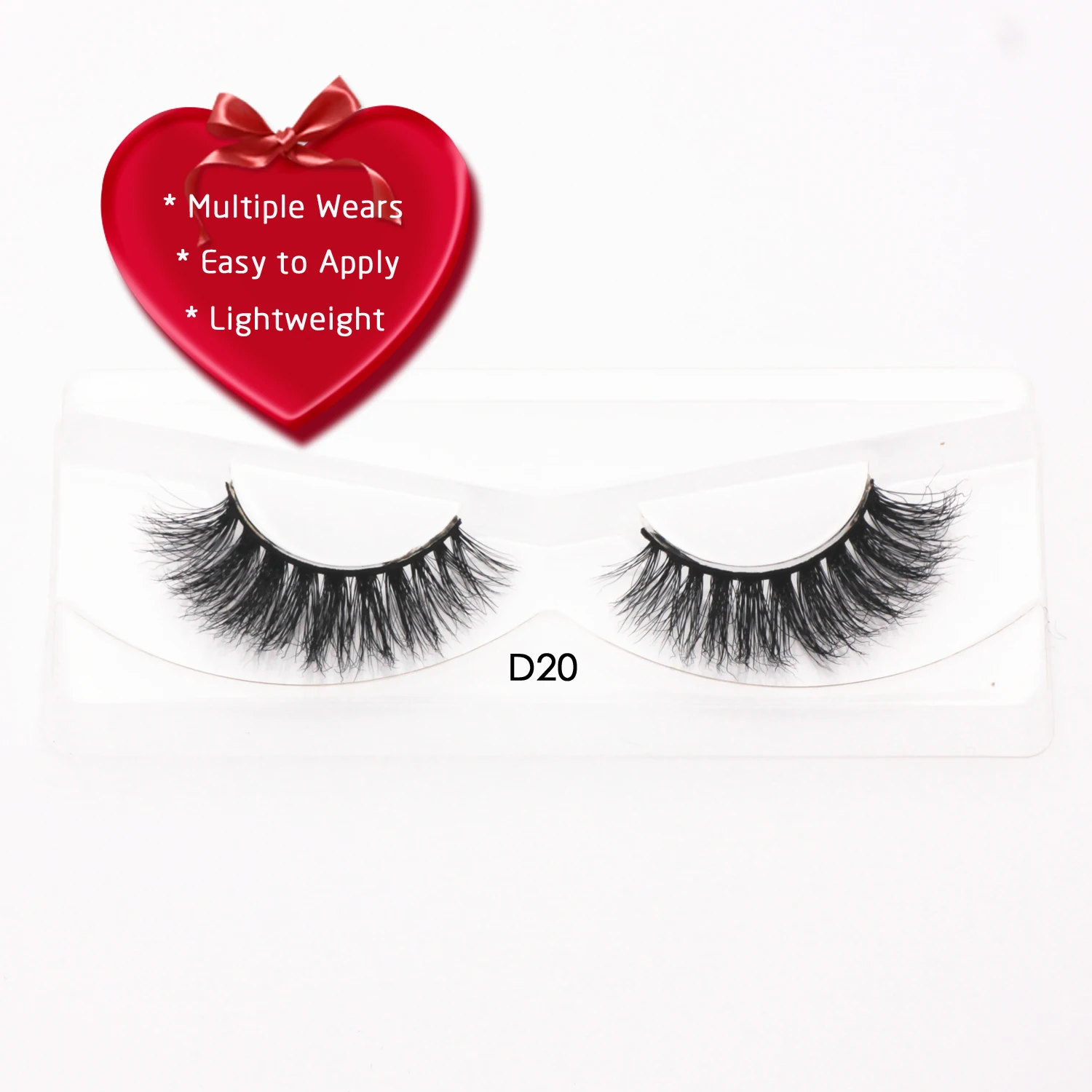 Wispy 3D Mink LashesธรรมชาติยาวFull Strip Lashesขนตาปลอมแบบใช้ซ้ําได้ยาวนานขนตาปลอมD20 แต่งหน้าปลอมMink Lash