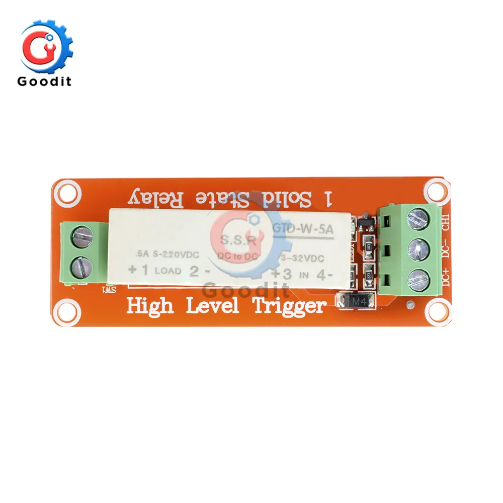 3-32V 1 Channel Relay Module SSR Solid State Relay High Level Trigger 5A For Arduino R3 Relay Module interface Board