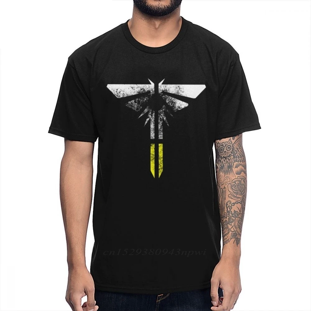 100% Cotton Custom The Last Of Us Part II Firefly Light Eroded T Shirt Men Summer Slim Camiseta Plus Size Top Tee shirt