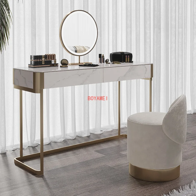 dressing table Modern simple small fashionable top-grade master bedroom dressing table celebrity rock plate dressing table