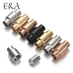 Stainless Steel Magnetic Clasp 5mm 6mm Hole Mirror Polished Leather Cord Magnet Clasps Bracelet DIY Supplies Jewelry Making