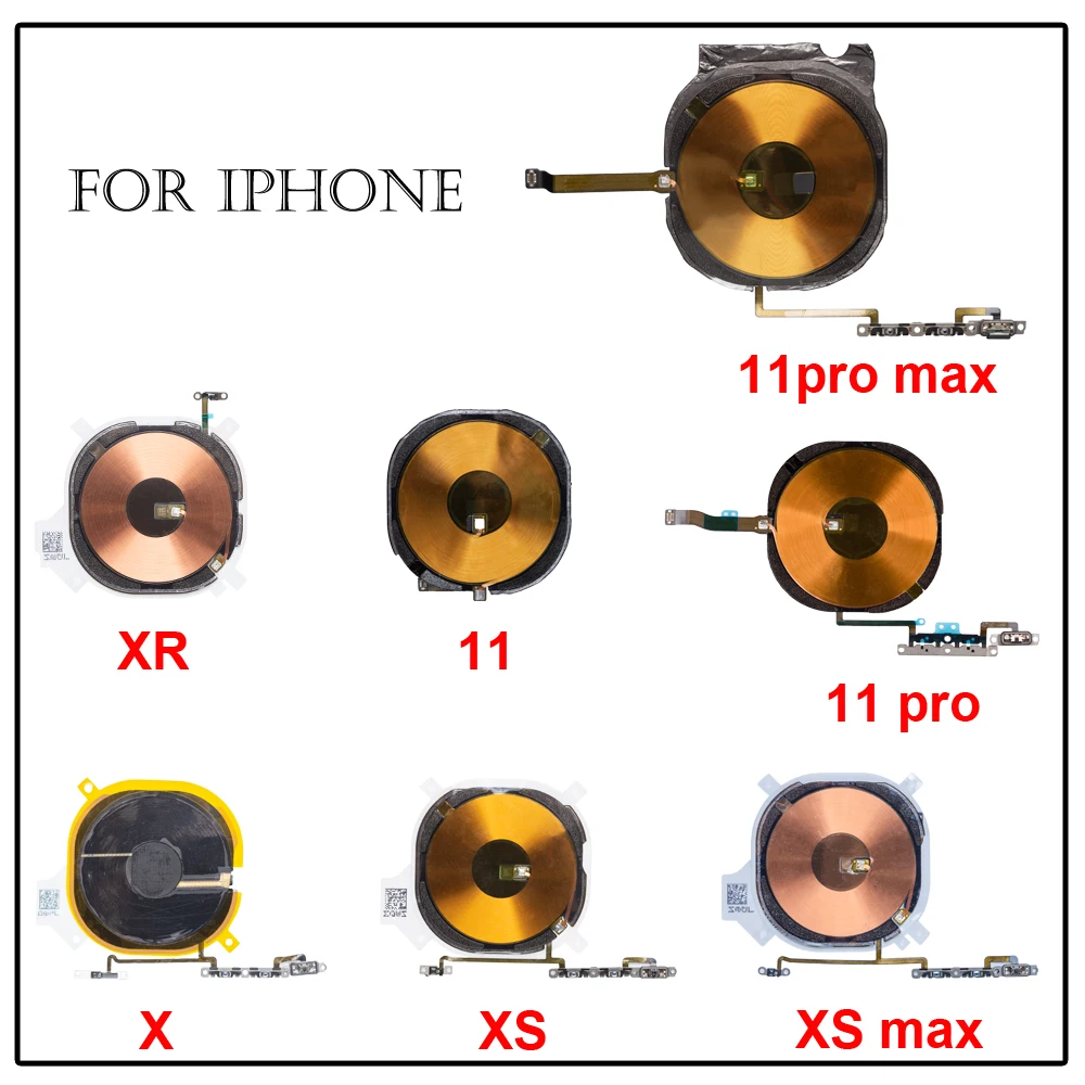 Wireless Charging Chip NFC Coil  With Volume For iPhone 8 Plus X XR XS 11 12 13 Pro Max Mini Charger Panel Sticker Flex Cable