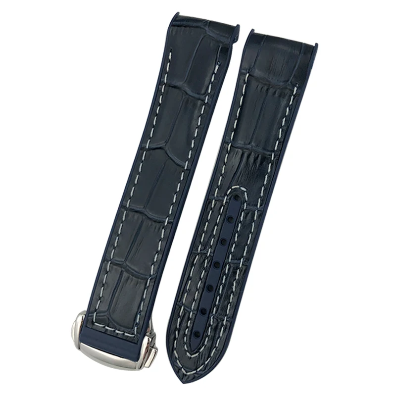 19mm 20mm 21mm 22mm Cowhide Silicone Rubber Nylon Watchband Fit for Longines HUAWEI GT2 Samsung MIDO Seiko SKX Sport Watch Strap