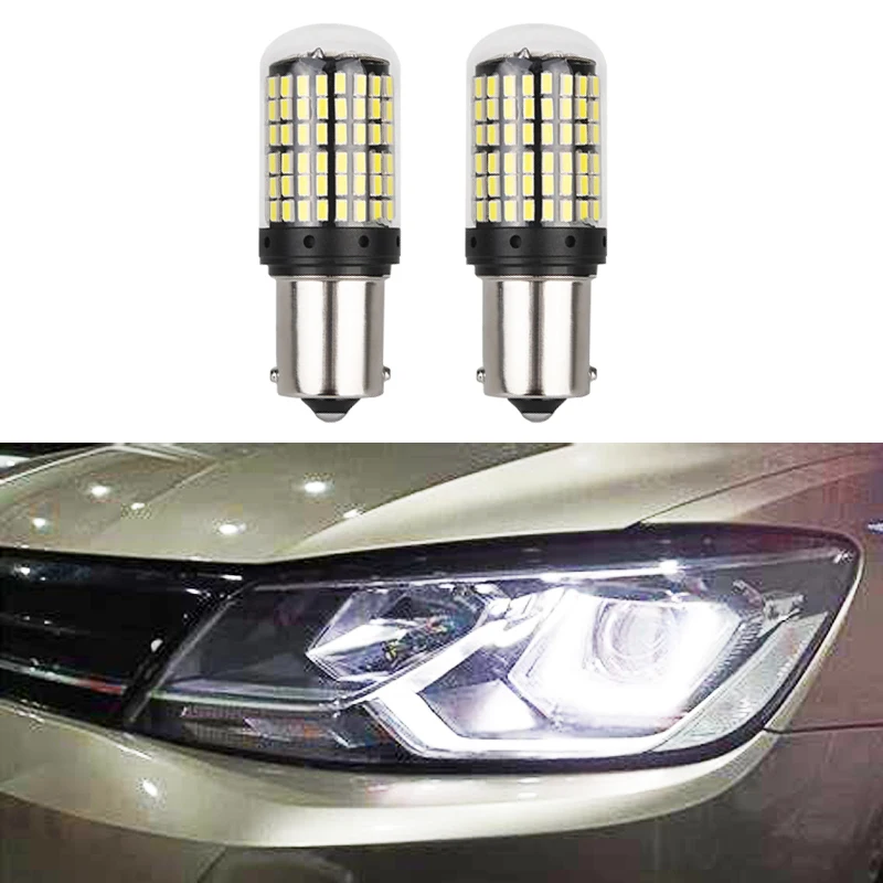 White No Error P21W LED Bulb for 1996-2019 Skoda Octavia 1 2 3 MK1 MK2 MK3 RS A5 A7 5E 1Z 1U LED Backup Reverse Lights