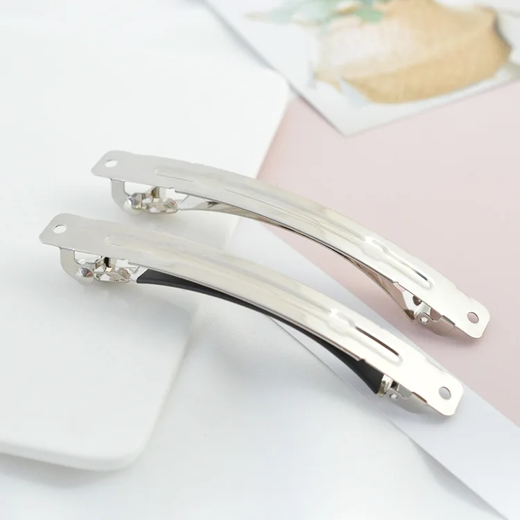 DIY Korea Barrette Spring Hair Clips Base Blank Bow Hairpin Automatic Hairclip Setting Findings For Jewelry Making