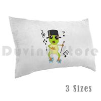 Pretty Dancer Frog With Vivid Colored Top Hat. Pillow Case DIY 50*70 Frog Toad Lovely Pretty Cute Dance Dancer