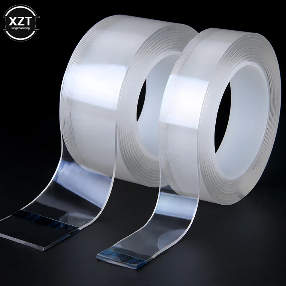 

1M/3M/5M Nano Tape Double Sided Tape Transparent NoTrace Reusable Waterproof Washable Adhesive Tape Cleanable Home Gel