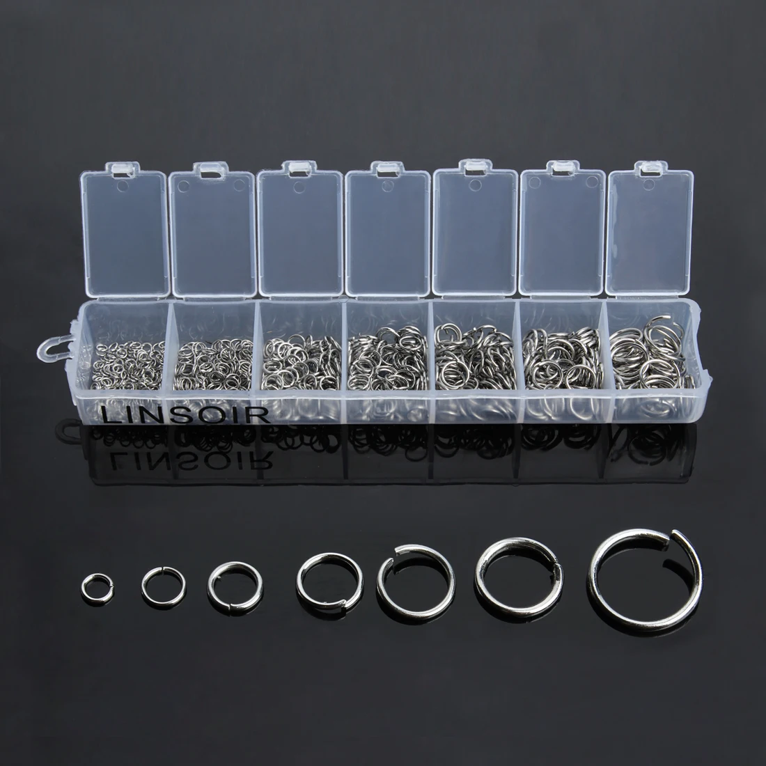 1 pudełko 3-10mm mieszane otwarte pierścienie ze stali nierdzewnej pierścienie dzielone złącza dla majsterkowiczów tworzenia biżuterii naszyjnik DIY akcesoria rzemieślnicze
