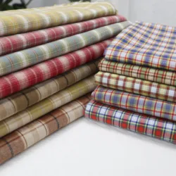 145x50cm Retro Yarn Dye Plaid Cotton  Fabric Yarn-Dyed Making Men's and Women's Clothing  Kids' Shirts Cloth