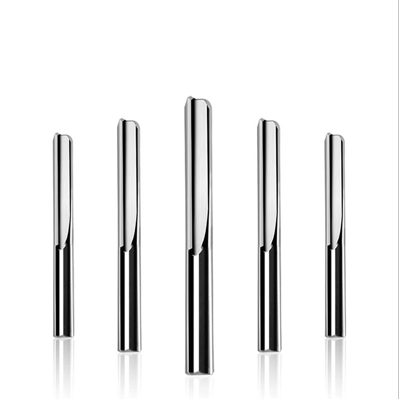 UCHEER 1pc 4mm 6mm Two Flutes Straight router bits for wood CNC Straight Engraving Cutters Carbide End mill Tools