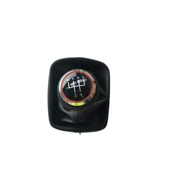 5 Gear 6 Speed Manual MT Car Shift Gear Knob With Leather Knob Red Caps For Audi A3 S3 8P S-line Sportback Car Styling