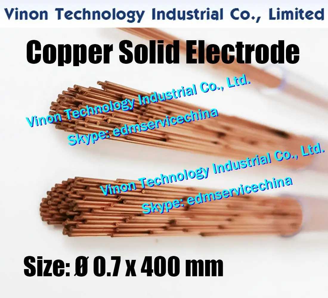 

0.7x400MM Copper Solid Electrode (200pcs/lot),Solid Copper Rod EDM Electrode Dia 0.7 mm,Length 400mm used for Electric Discharge