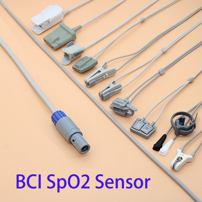 

Redel 6P/7P Spo2 sensor cable for BCI 6100/9100 adult/pediatric/child/Neonate/veterinary monitor,3m Finger/Ear spo2 probe.