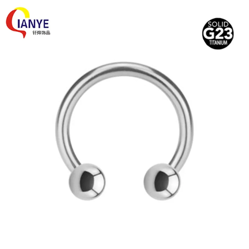 G23 Titanium F136 Circular Barbell Ear Piercing 100pcs Circular Barbell Labret Piercing Body Jewelry