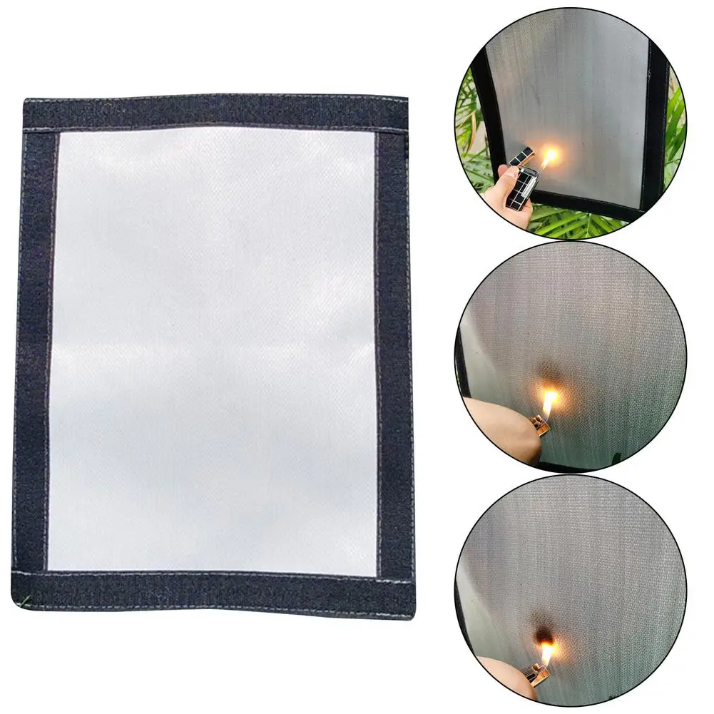 32x25cm Camping Fireproof Cloth Anti-scalding Tent Protector Stove Jack Fire Resistant Chimney Pipe Vent Welding Blanket