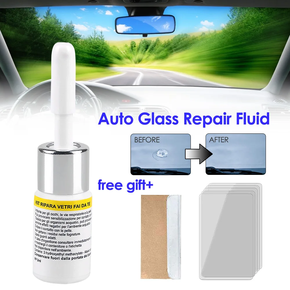 Car Cracked Glass Repair Kit Windshield Repair DIY Car Windscreen Repair Tool Glass Scratch Fluid Window Scratch Crack Repair