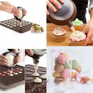 Silicone Macaron Macaroon Pastry Oven Bakeware Mould Sheet Mat 30-Cavity DIY Mold Bakeware Mat Useful tools