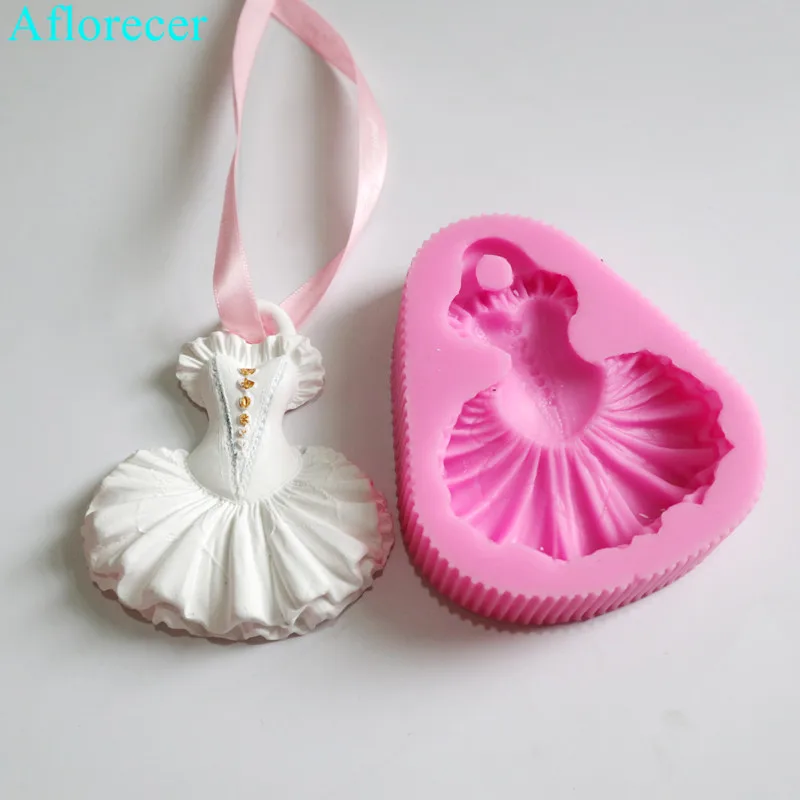 Ballet skirt Pendant plaster mold Wedding dress fragrance wax sheet mold Aroma Gypsum crafts Soap Clay Silicone mold