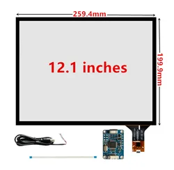 12,1 zoll 260mm * 200mm Für G121X1-L04 -L01-L03 Kapazitiven Touch Digitizer Touch Screen Panel Glas USB Fahrer bord