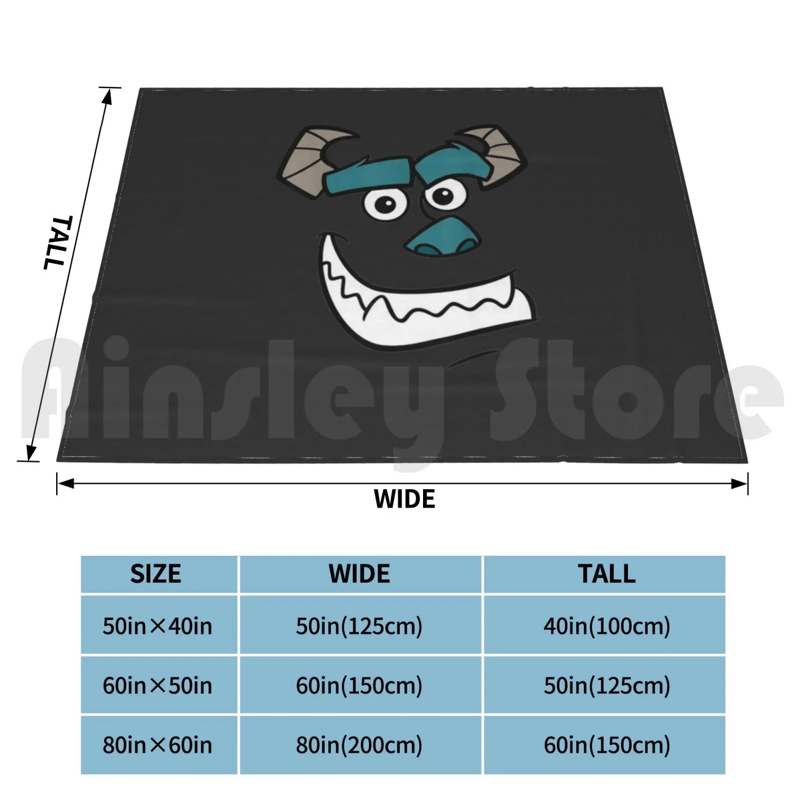 Pixar Monsters Inc Sulley Face Costume Blanket Fashion Custom Mama Xmas Daughter Monsters Teen Men Women