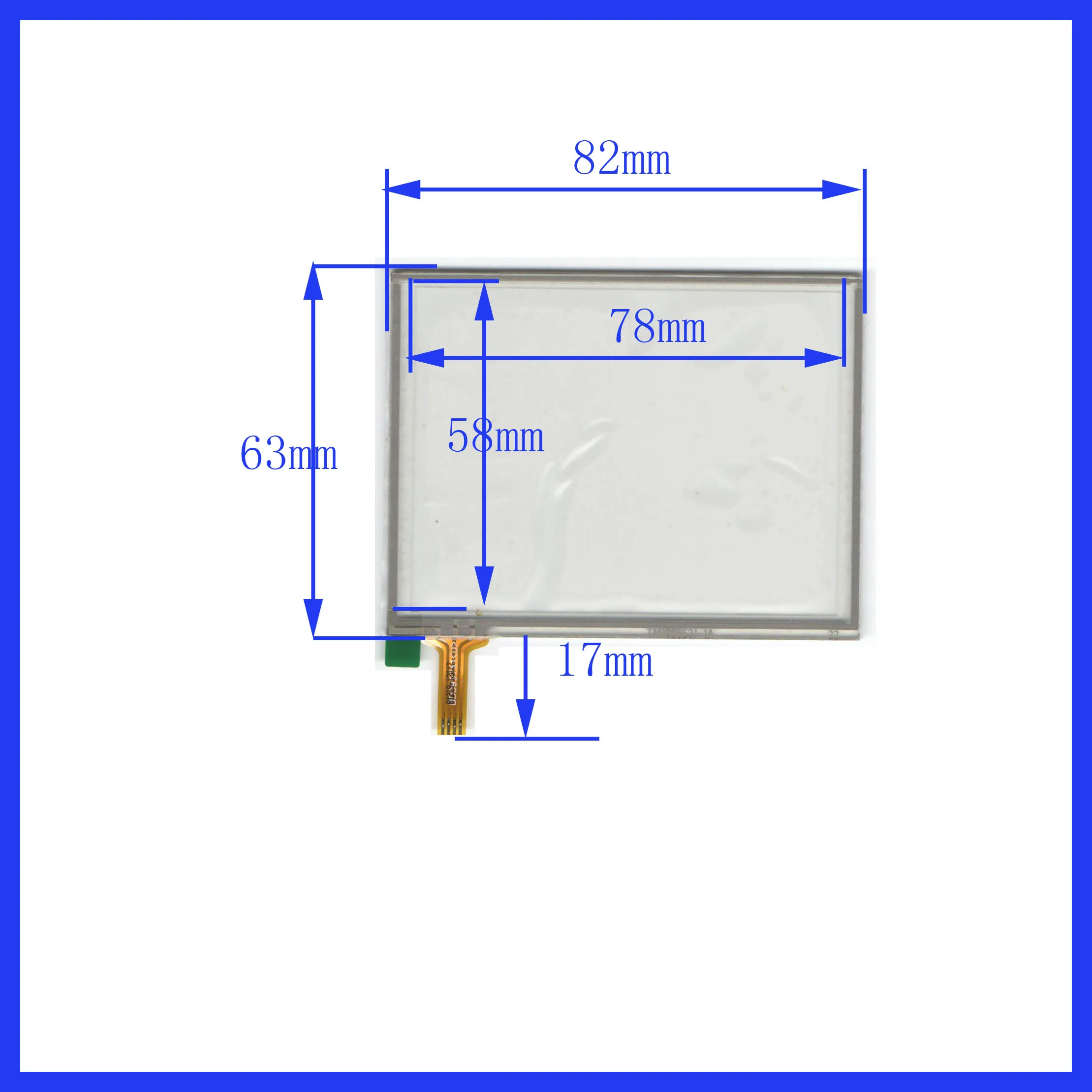 

NEW TM1006E31 3.5inch 4 lins Touch Screen For GPS CAR 82mm*63mm touchsensor 82*63 touchglass digitizer GLASS Good quality assur