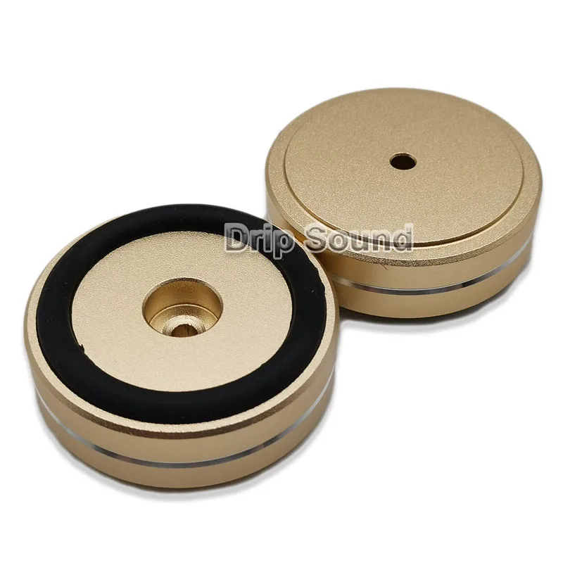 4pcs Full Aluminium Speaker Spike Pad Amplifier Shock Absorption Isolation Stand Feet Base Pad 50x15mm