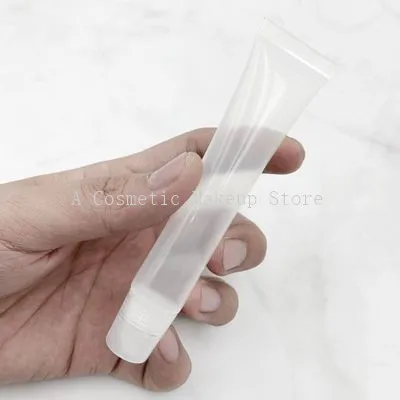 

50pcs 10g/15g/20g 10ml 15ml 20ml Lip Gloss Tubes Lip Balm Soft Hose Makeup Squeeze Sub-bottling Clear Lip Gloss Tube Container