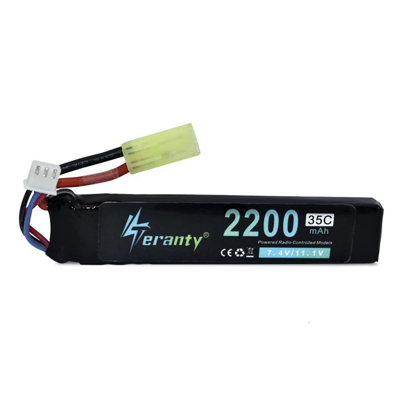 Upgrade Power Water Gun bateria Lipo 2S 7.4V 2200mAh 35C dla AKKU Mini Airsoft BB Air pistolet zabawki elektryczne pistolety części do zdalnego