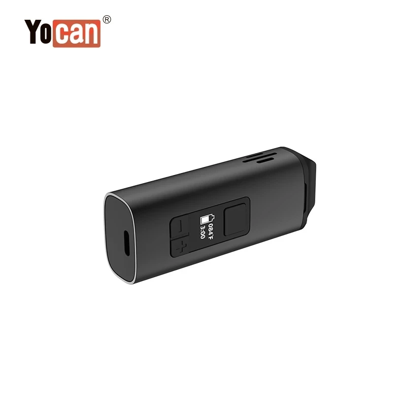 الأصلي Yocan ريشة طقم مبخر الأعشاب الجافة مع بطارية 1100mAh السيراميك لفائف غرفة التدفئة OLED ضرب العشبية 5G قلم Vape العشبية