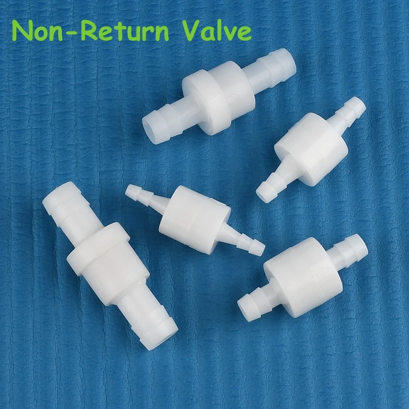 1-50Pcs 4mm 6mm 8mm 10mm 12mm Plastic One Way Inline Check Valve Gas Air Liquid Water Fluids One-Way Valve PVC Hose Connectors