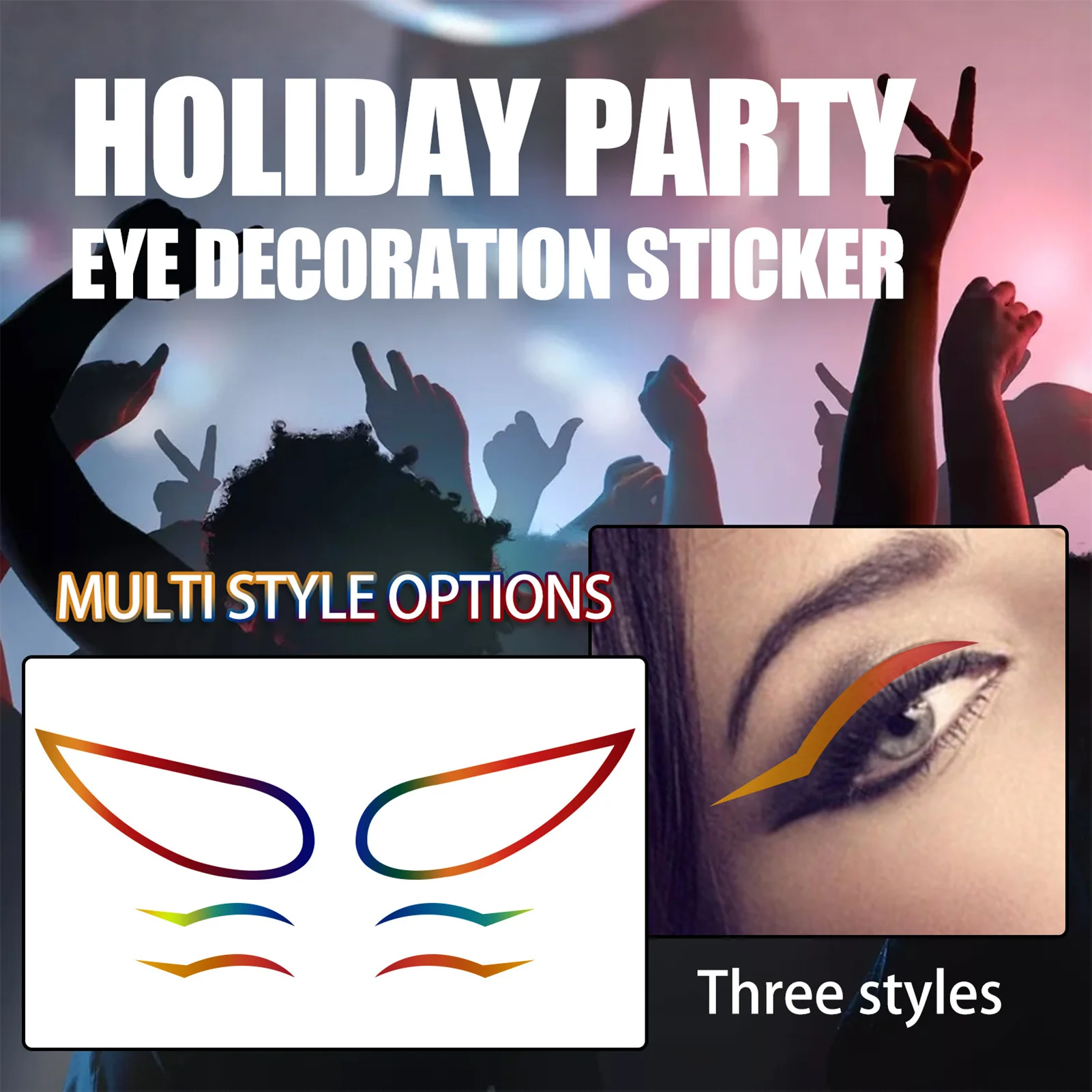 Coloured Eyeliner Stickers Self-adhesive Eye Patch Portable Eye Makeup Tools For Masquerade Parnival Parties Maquillaje