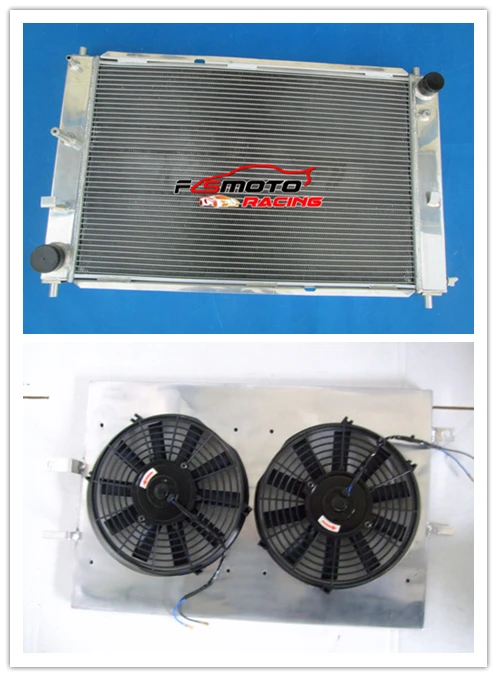 3 Row Aluminum Radiator + Shroud+Fan Cooling For Ford Mustang V8 1997-2004 01 02 03 00 99 98 97